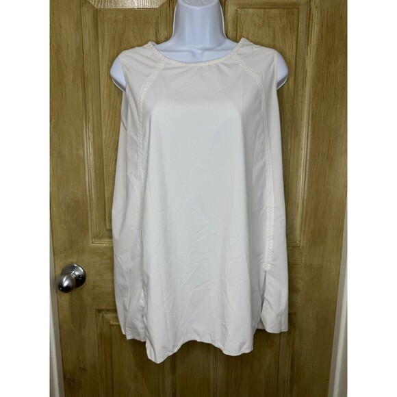 Athleta Zephyr Tank Top Womens Medium White Featherweight Stretch Gym - Picture 1 of 6